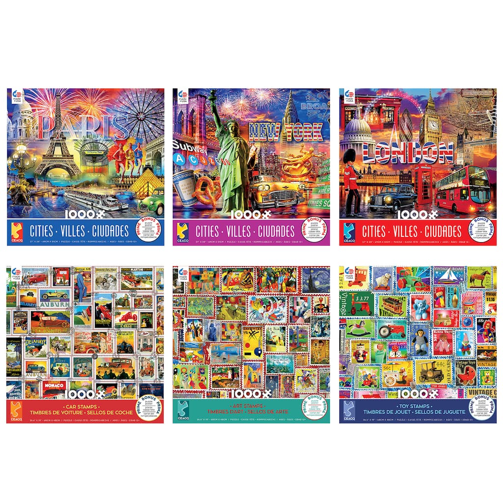 Assorted Ceaco Cities Stamps 1 000 Piece Puzzle Michaels